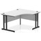 Impulse 1400mm Corner Desk, Right Hand, Black Cantilever Leg, White
