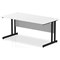 Impulse 1600mm Rectangular Desk, Black Cantilever Leg, White