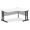 Impulse 1600mm Corner Desk, Right Hand, Black Cantilever Leg, White