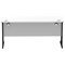 Impulse 1600mm Slim Rectangular Desk, Black Cantilever Leg, White Impulse 1600mm Slim Rectangular Desk, Black Cantilever Leg, White