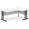 Impulse 1800mm Corner Desk, Right Hand, Black Cantilever Leg, White