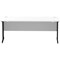 Impulse 1800mm Slim Rectangular Desk, Black Cantilever Leg, White