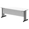 Impulse 1800mm Slim Rectangular Desk, Black Cantilever Leg, White