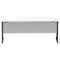 Impulse 1800mm Slim Rectangular Desk, Black Cantilever Leg, White