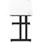 Impulse 1800mm Slim Rectangular Desk, Black Cantilever Leg, White