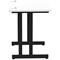 Impulse 800mm Slim Rectangular Desk, Black Cantilever Leg, White