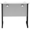 Impulse 800mm Slim Rectangular Desk, Black Cantilever Leg, White