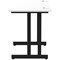 Impulse 800mm Slim Rectangular Desk, Black Cantilever Leg, White
