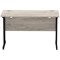 Impulse 1200mm Slim Rectangular Desk, Black Cantilever Leg, Grey Oak