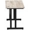 Impulse 1200mm Slim Rectangular Desk, Black Cantilever Leg, Grey Oak