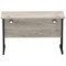 Impulse 1200mm Slim Rectangular Desk, Black Cantilever Leg, Grey Oak