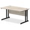 Impulse 1400mm Rectangular Desk, Black Cantilever Leg, Grey Oak