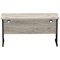 Impulse 1400mm Slim Rectangular Desk, Black Cantilever Leg, Grey Oak