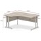 Impulse 1600mm Corner Desk, Left Hand, Black Cantilever Leg, Grey Oak