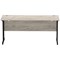 Impulse 1600mm Slim Rectangular Desk, Black Cantilever Leg, Grey Oak
