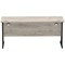 Impulse 1600mm Slim Rectangular Desk, Black Cantilever Leg, Grey Oak