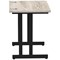 Impulse 800mm Slim Rectangular Desk, Black Cantilever Leg, Grey Oak
