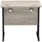 Impulse 800mm Slim Rectangular Desk, Black Cantilever Leg, Grey Oak