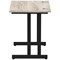 Impulse 800mm Slim Rectangular Desk, Black Cantilever Leg, Grey Oak