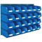 Barton Wall Mounted Bin Kit 2 Panels 24 Blue Containers 010206B