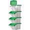 Barton Multifunctional Storage Bins Green Lids (Pack of 4) 052104/4