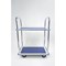 Barton 2 Shelf Trolley, Steel Frame, Capacity 120kg, Silver and Blue