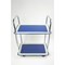 Barton 2 Shelf Trolley, Steel Frame, Capacity 120kg, Silver and Blue