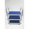 Barton 3 Shelf Trolley, Steel Frame, Capacity 120kg, Silver and Blue