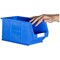 Heavy Duty Polypropylene Storage Bin, W240xD150xH132mm, Blue, Pack of 10