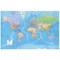 Map Marketing World Map 3D Effect Giant Unframed 315 Miles to 1 inch Scale W1840xH1200mm