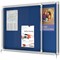 Nobo Premium Plus Felt Lockable Notice Board, 8xA4, W922xH665xD63mm, Blue