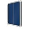 Nobo Premium Plus Felt Lockable Notice Board, 8xA4, W922xH665xD63mm, Blue