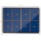 Nobo Premium Plus Felt Lockable Notice Board, 8xA4, W922xH665xD63mm, Blue