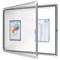 Nobo Premium Plus Magnetic Lockable Notice Board, 8xA4, W923xH667xD43mm