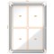 Nobo Premium Plus Magnetic Lockable Notice Board, 4xA4, W493xH667xD43mm