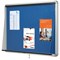 Nobo Premium Plus Felt Lockable Notice Board, 9xA4, W708xH969xD43mm, Blue