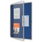 Nobo Premium Plus Felt Lockable Notice Board, 9xA4, W708xH969xD43mm, Blue