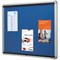 Nobo Premium Plus Felt Lockable Notice Board, 9xA4, W708xH969xD43mm, Blue
