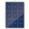 Nobo Premium Plus Felt Lockable Notice Board, 9xA4, W708xH969xD43mm, Blue