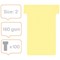 Nobo T-Cards 160gsm Tab Top 15mm W60x Bottom W48.5x Full H85mm Size 2 Yellow Ref 2002004 [Pack 100]