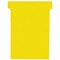 Nobo T-Cards 160gsm Tab Top 15mm W92x Bottom W80x Full H120mm Size 3 Yellow Ref 2003004 [Pack 100]