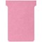 Nobo T-Cards 160gsm Tab Top 15mm W92x Bottom W80x Full H120mm Size 3 Pink Ref 2003006 [Pack 100]