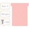 Nobo T-Cards 160gsm Tab Top 15mm W92x Bottom W80x Full H120mm Size 3 Pink Ref 2003006 [Pack 100]