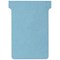 Nobo T-Cards 160gsm Tab Top 15mm W92x Bottom W80x Full H120mm Size 3 Light Blue Ref 2003006 [Pack 100]