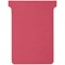 Nobo T-Cards 160gsm Tab Top 15mm W124x Bottom W112x Full H180mm Size 4 Red Ref 2004003 [Pack 100]