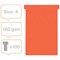 Nobo T-Cards 160gsm Tab Top 15mm W124x Bottom W112x Full H180mm Size 4 Red Ref 2004003 [Pack 100]