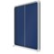 Nobo Premium Plus Felt Lockable Notice Board, 18xA4, W1352xH967xD63mm, Blue