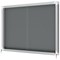 Nobo Premium Plus Felt Lockable Notice Board, 8xA4, W922xH665xD63mm, Grey