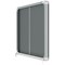 Nobo Premium Plus Felt Lockable Notice Board, 8xA4, W922xH665xD63mm, Grey