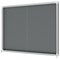 Nobo Premium Plus Felt Lockable Notice Board, 18xA4, W1352xH967xD63mm, Grey